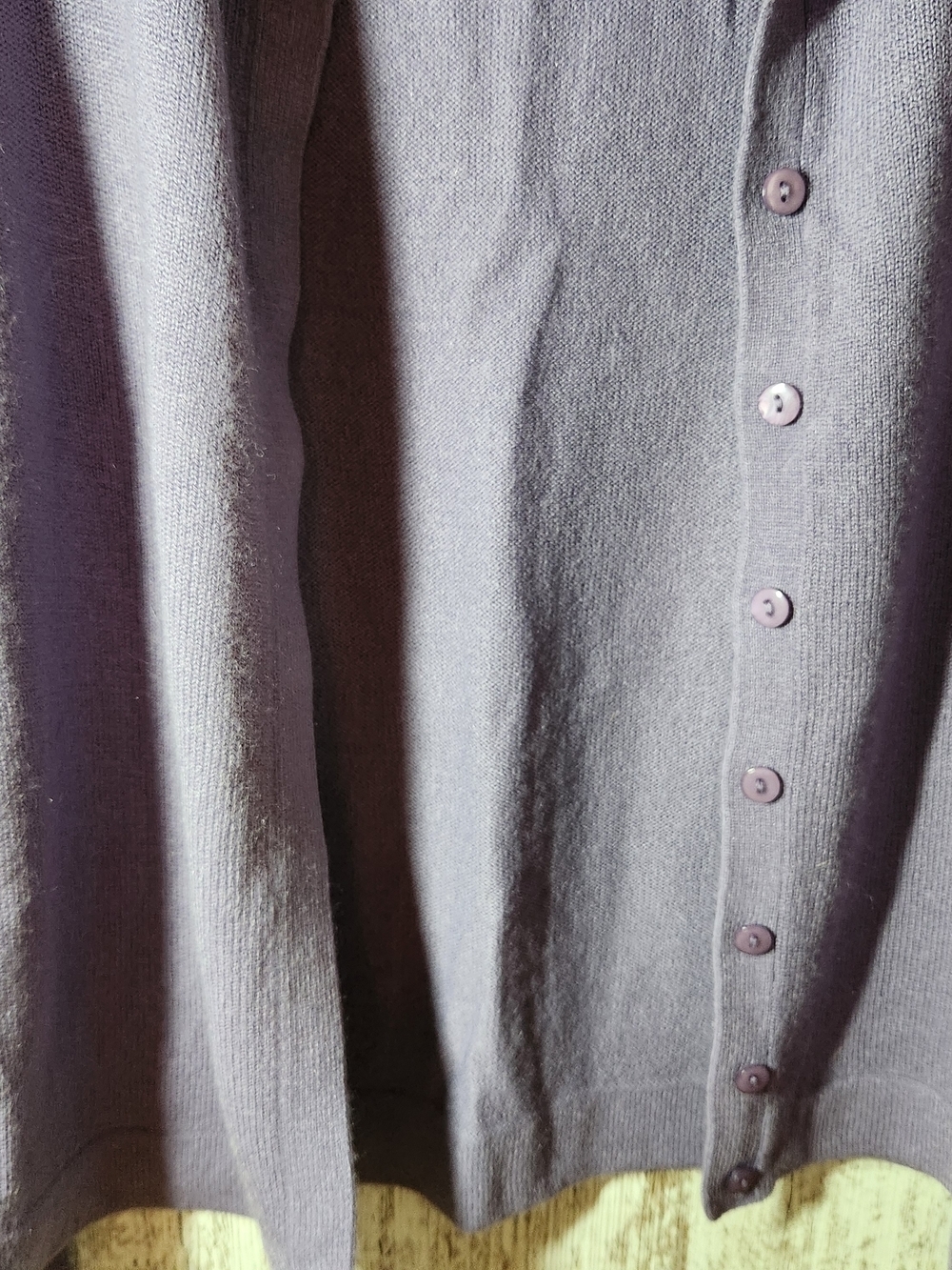 Apostrophe Soft Lavender Light Purple Crewneck Sweater Size L  Cardigan - Picture 4 of 7